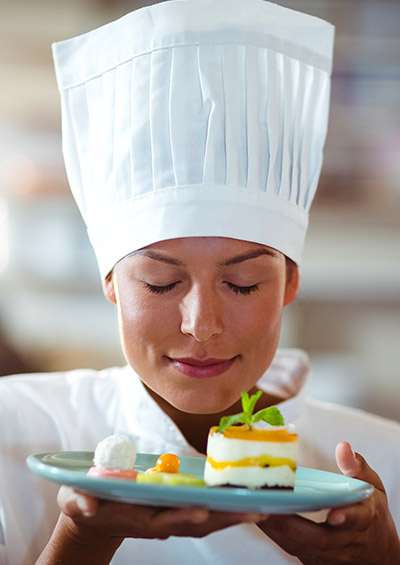 Desserts with preserved fruit handcrafted by the chef.